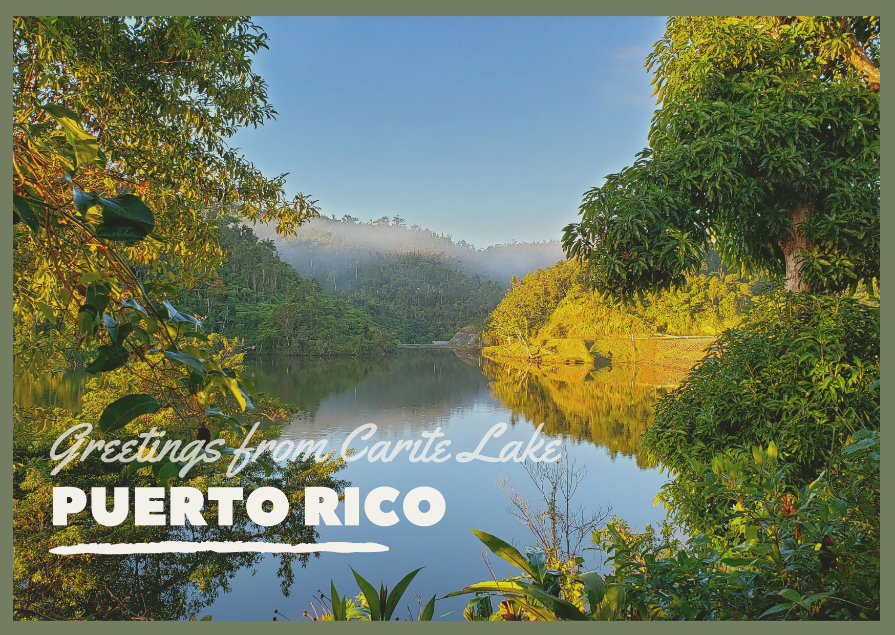 Carite Lake Mail Postcard Front