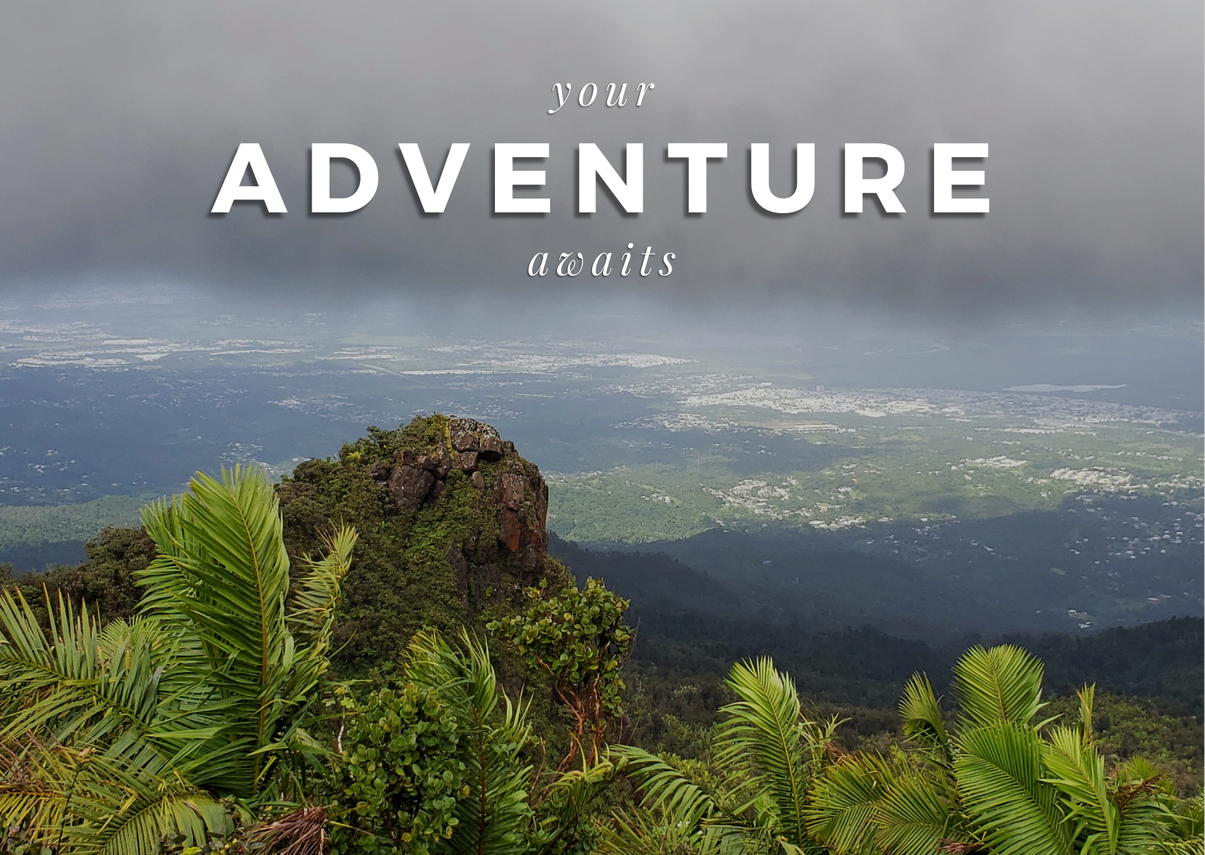 El Yunque Peak View Postcard Front