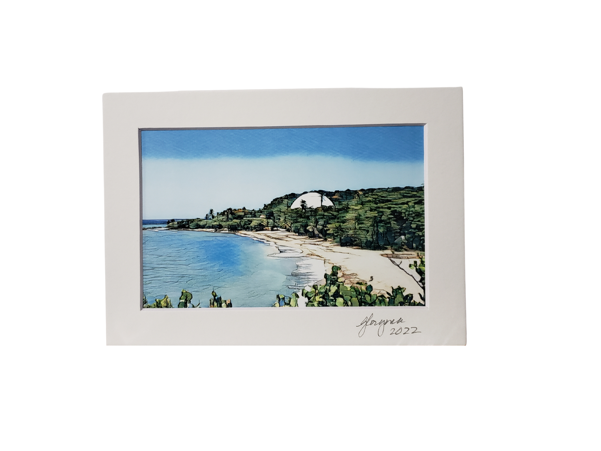 Domes Surfing Beach (Watercolor)