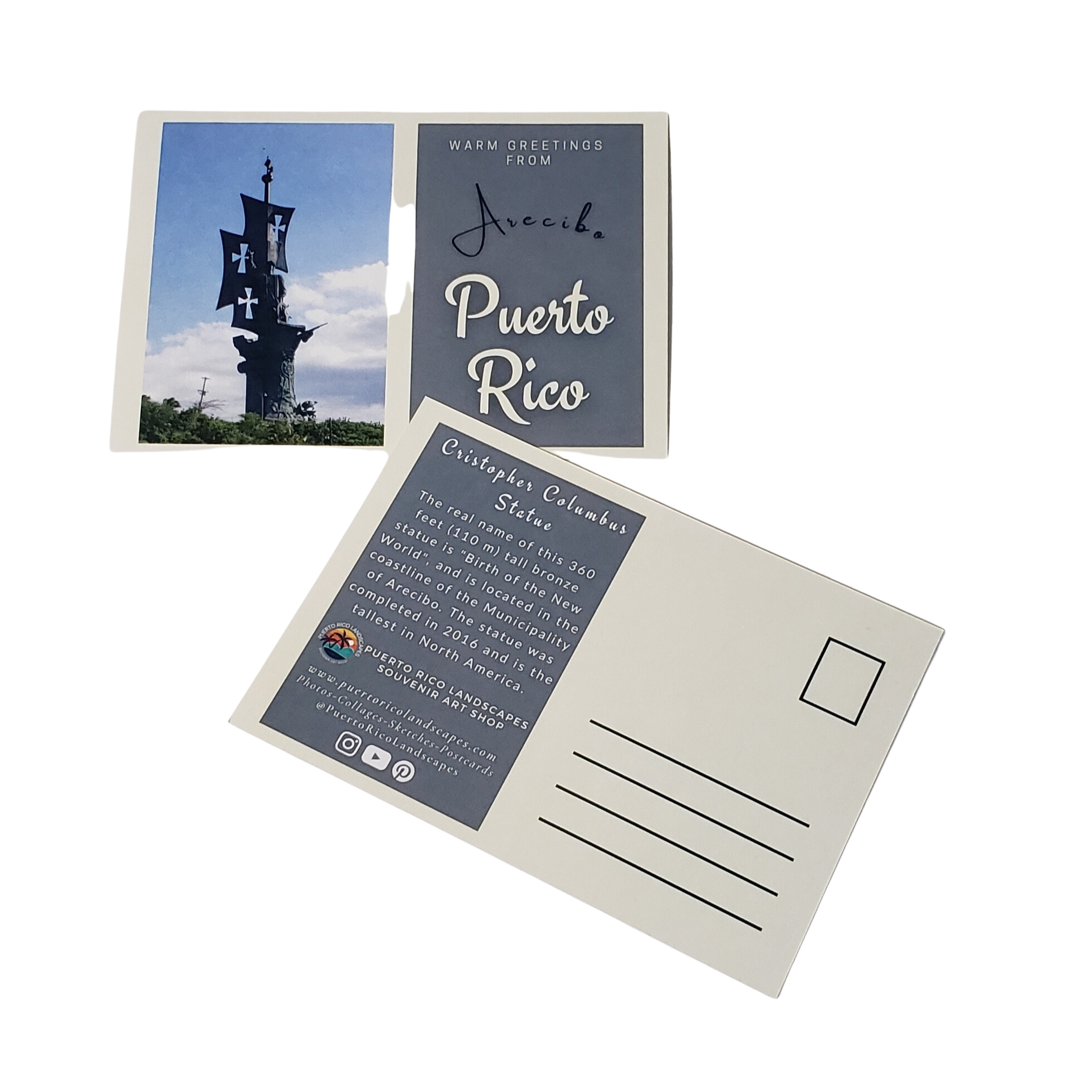 Christopher Columbus Statue Mail Postcard